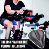 SOCOOL Bike Seat Cover, Extra Soft Large Wide Bike Seat Cushion for Women Men, Comfortable Exercise Bicycle Saddle Cushion Fits Cruiser and Stationary Bikes(11 x 9.8 inches )