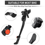 SOCOOL Bike Kickstand Adjustable Aluminium Alloy Kick Stand Adult Bicycle Kickstand Universal Bike Side Rear Kickstand for 24-29 Inches Mountain Bike,Road Bike