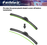 Feildoo Windshield Wiper Blades fit for Volkswagen e-Golf 2017 26" + 18"  Wiper Blade (SET of 2)