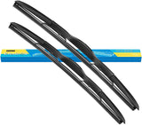 Erasior Hybrid wiper blade U Hook  Drive and Passenger Side Wiper (set of 2)