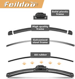 Feildoo Windshield Wiper Blades fit for GMC Canyon 2018 22" + 18"  Wiper Blade (SET of 2)