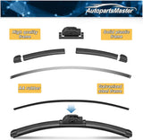 Autopartsmaster Windshield Wiper Blades fit for Audi A5 Quattro 2011 24" + 21"  Wiper Blade (SET of 2)