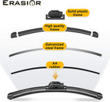 Erasior Windshield Wiper Blades fit for Alfa Romeo Stelvio 2019 26" + 18"  Wiper Blade (SET of 2)