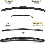 Yeahmol  Hybrid wiper blade U Hook  Drive and Passenger Side Wiper (set of 2)