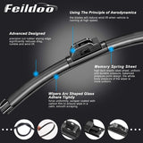 Feildoo Windshield Wiper Blades fit for Mercedes-Benz C250 2013 24" + 24"  Wiper Blade (SET of 2)