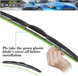 Erasior Hybrid wiper blade U Hook  Drive and Passenger Side Wiper (set of 2)