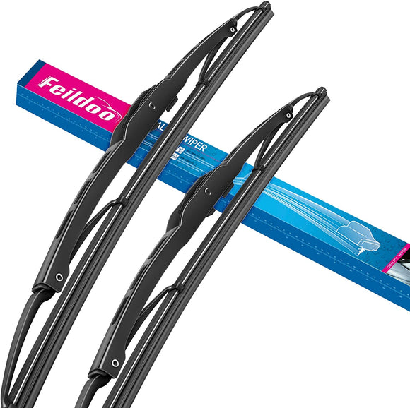 Feildoo Wiper Blades for Windshield Car Front Window Traditional Blades (Set of 2)