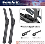 Feildoo Windshield Wiper Blades fit for BMW 535i GT xDrive 2017 26" + 17"  Wiper Blade (SET of 2)