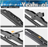 Yeahmol  Wiper Blades for Windshield Car Front Window Traditional Blades (Set of 2)