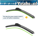 Yeahmol Windshield Wiper Blades fit for GMC Canyon 2017 22" + 18"  Wiper Blade (SET of 2)