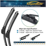 Autopartsmaster Windshield Wiper Blades fit for Mercedes-Benz CLA45 AMG 2015 24" + 19"  Wiper Blade (SET of 2)