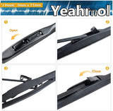 Yeahmol  Hybrid wiper blade U Hook  Drive and Passenger Side Wiper (set of 2)