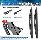 Yeahmol  Wiper Blades for Windshield Car Front Window Traditional Blades (Set of 2)