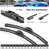 Erasior Windshield Wiper Blades fit for BMW 750i 2018 26" + 19"  Wiper Blade (SET of 2)