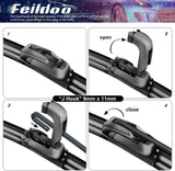 Feildoo Windshield Wiper Blades fit for GMC Canyon 2015 22" + 18"  Wiper Blade (SET of 2)