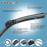 Erasior Windshield Wiper Blades fit for BMW M4 2015 24" + 19"  Wiper Blade (SET of 2)