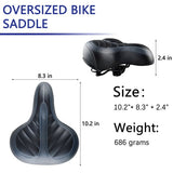 SOCOOL Bike Seat, Comfortable Bike Seats for Men Women-Dual Shock Absorbing Gel Wide Bike Seat, Bicycle Saddle-Universal Fit Bicycle Seat for Mountain Bikes, Road Bikes, Exercise Bike