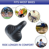 SOCOOL Bike Seat, Comfortable Bike Seats for Men Women-Dual Shock Absorbing Gel Wide Bike Seat, Bicycle Saddle-Universal Fit Bicycle Seat for Mountain Bikes, Road Bikes, Exercise Bike